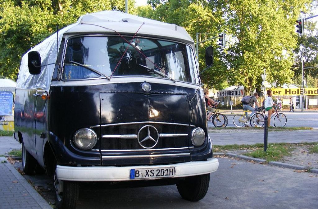 Mercedes camper vans at festivals
